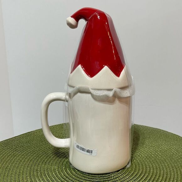 Rae Dunn Jingle Bells Mug with Topper NWT - Picture 3 of 7